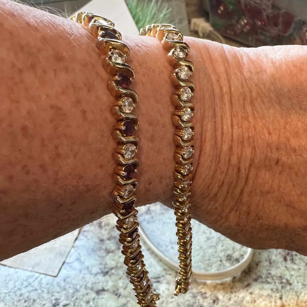 Clear CZ S-Chain Bracelets EUC (2 available)